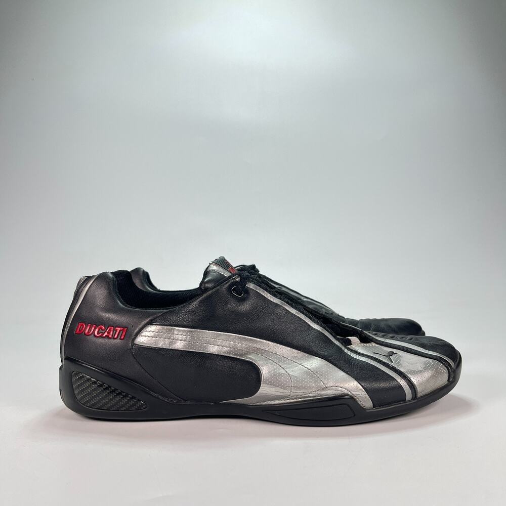 Puma Ducati Panigale Black Silver Motorsport Sneakers 301221-01 Men's Size 9